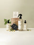 TERRÉA Home Fragrance Mist bottles with natural flowers and wooden block, eco-luxury home care