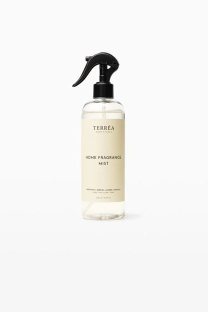 Terrea home fragrance mist bottle on a white background